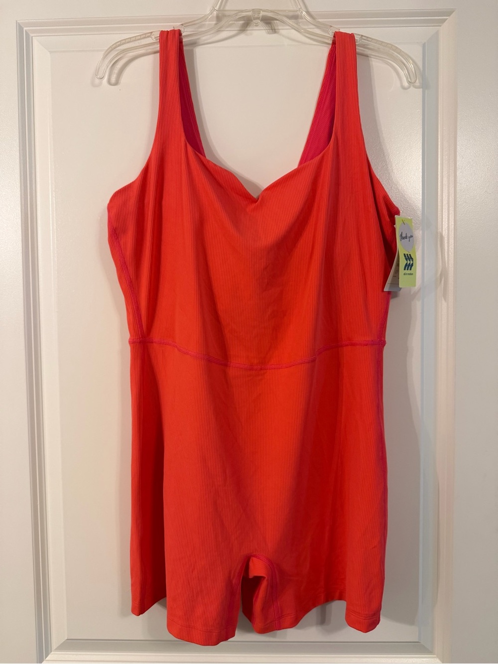 all in motion Bright Red Girls One-Piece Swim Romper